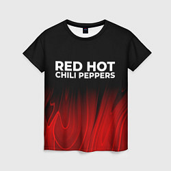 Женская футболка Red Hot Chili Peppers red plasma