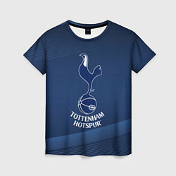 Женская футболка Tottenham hotspur Синяя абстракция