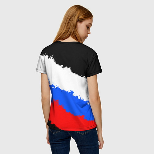 Женская футболка ВДВ - герб и триколор / 3D-принт – фото 4