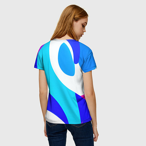 Женская футболка Яркая авангардная абстракция / 3D-принт – фото 4