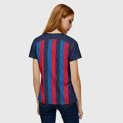 Женская футболка Барселона форма 20222023 / 3D-принт – фото 4