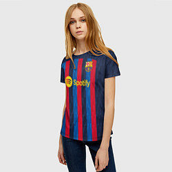 Футболка женская Барселона форма 20222023, цвет: 3D-принт — фото 2