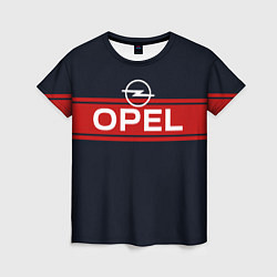 Женская футболка Opel blue theme