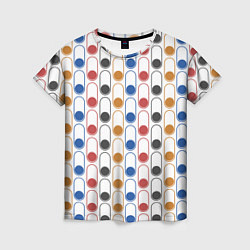 Женская футболка Узор из разноцветных суперэллипсов прямоугольников