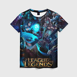 Женская футболка Коллаж LoL - Legue of Legends