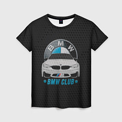Футболка женская BMW club carbon, цвет: 3D-принт