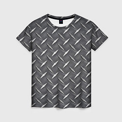 Женская футболка Рифлёная металлическая поверхность