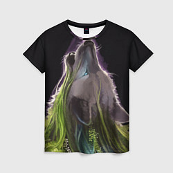Женская футболка Волчица - друид