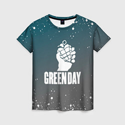 Женская футболка Green day - брызги