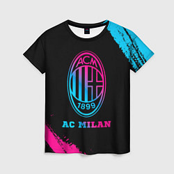 Женская футболка AC Milan - neon gradient