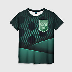 Женская футболка Зеленый герб России