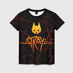 Женская футболка Stray cat игра блуждающий кот