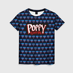 Женская футболка Poppy Playtime - Huggy Wuggy Pattern