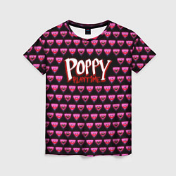Футболка женская Poppy Playtime - Kissy Missy Pattern - Huggy Wuggy, цвет: 3D-принт