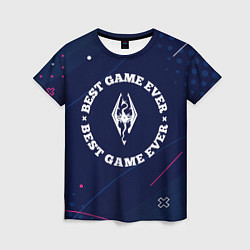 Женская футболка Символ Skyrim и надпись best game ever