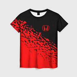 Женская футболка Honda - красные брызги