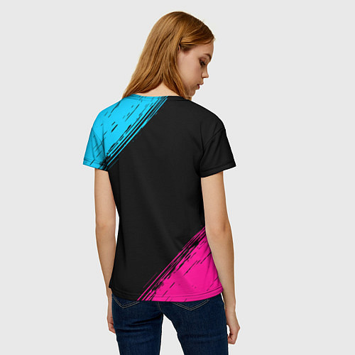 Женская футболка Borussia - neon gradient / 3D-принт – фото 4
