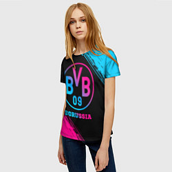 Футболка женская Borussia - neon gradient, цвет: 3D-принт — фото 2