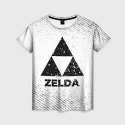 Женская футболка Zelda с потертостями на светлом фоне