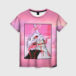 Женская футболка EVANGELION PINK Берсерк mode