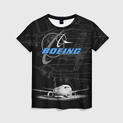 Женская футболка Boeing 737