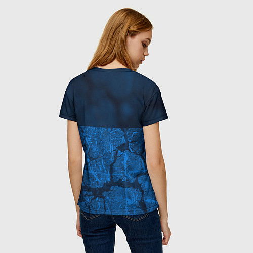 Женская футболка Geely - абстракция трещины / 3D-принт – фото 4