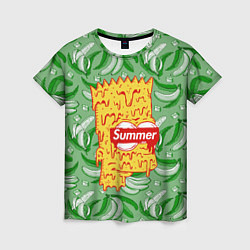 Футболка женская Барт Симпсон - Summer, цвет: 3D-принт