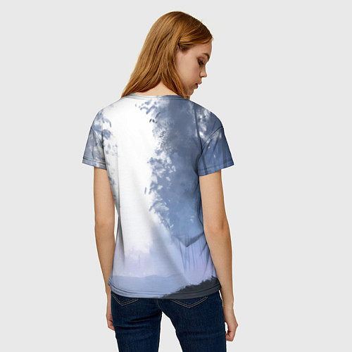 Женская футболка Дзин в лесу / 3D-принт – фото 4