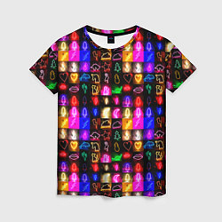 Женская футболка Neon glowing objects