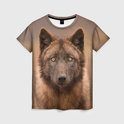 Женская футболка Молодой волк