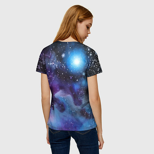 Женская футболка Дым вселенной / 3D-принт – фото 4