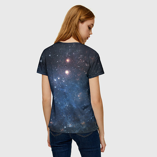 Женская футболка Молчаливый космос / 3D-принт – фото 4