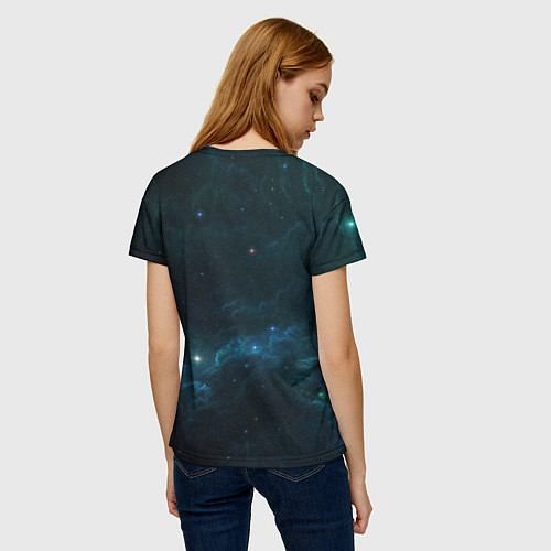 Женская футболка Космическая туча / 3D-принт – фото 4
