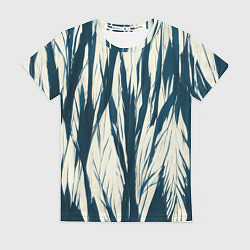 Футболка женская Синие рваные полосы, цвет: 3D-принт
