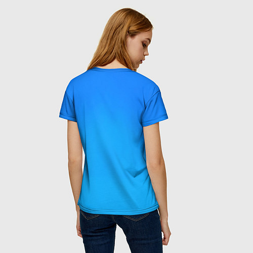 Женская футболка Lil Peep На Синем Фоне / 3D-принт – фото 4