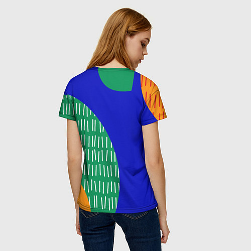 Женская футболка Геометрические фигуры - абстракция / 3D-принт – фото 4