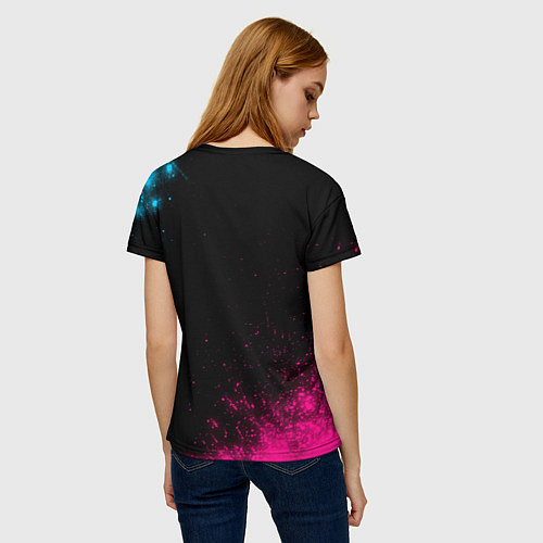 Женская футболка Half-Life - neon gradient / 3D-принт – фото 4