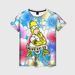 Женская футболка Гомер Симпсон - Just do it