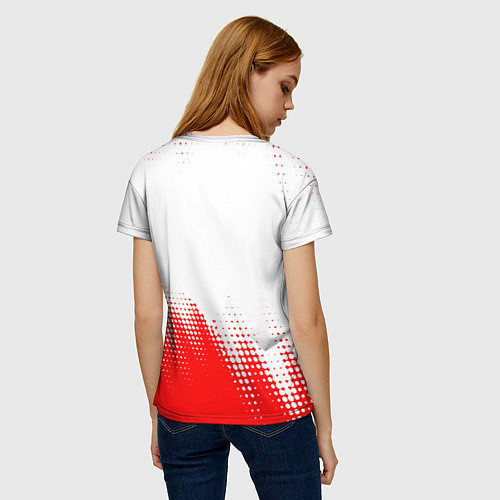Женская футболка Got7 - красная абстракция / 3D-принт – фото 4