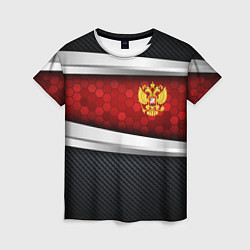 Женская футболка Black & red Russia