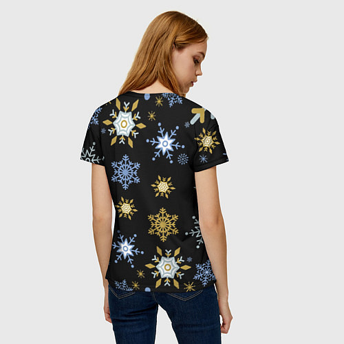 Женская футболка Новый Год Два Снегиря Сидят На Ветке / 3D-принт – фото 4