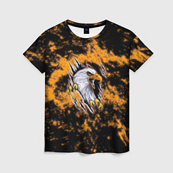 Женская футболка Орел в огне