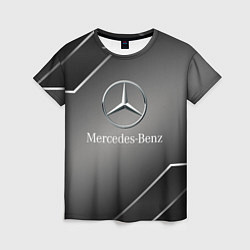 Женская футболка Mercedes Карбон