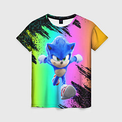 Женская футболка Sonic neon