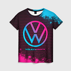 Женская футболка Volkswagen - neon gradient