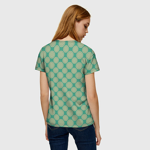 Женская футболка Точечные классические узоры / 3D-принт – фото 4