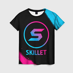 Женская футболка Skillet - neon gradient