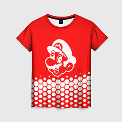 Женская футболка Super Mario - абстракция