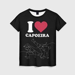 Футболка женская I love Capoeira Battle line, цвет: 3D-принт