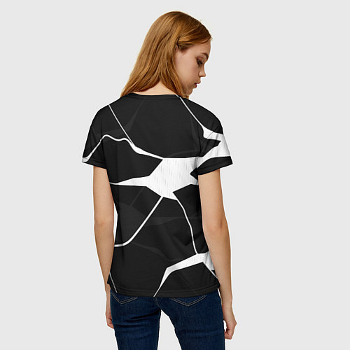Женская футболка Черно-белая классика / 3D-принт – фото 4
